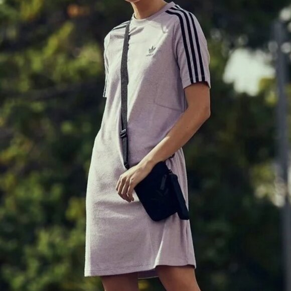 adidas Dresses & Skirts - Adidas T-shirt Dress Knit Terry Cloth Size L